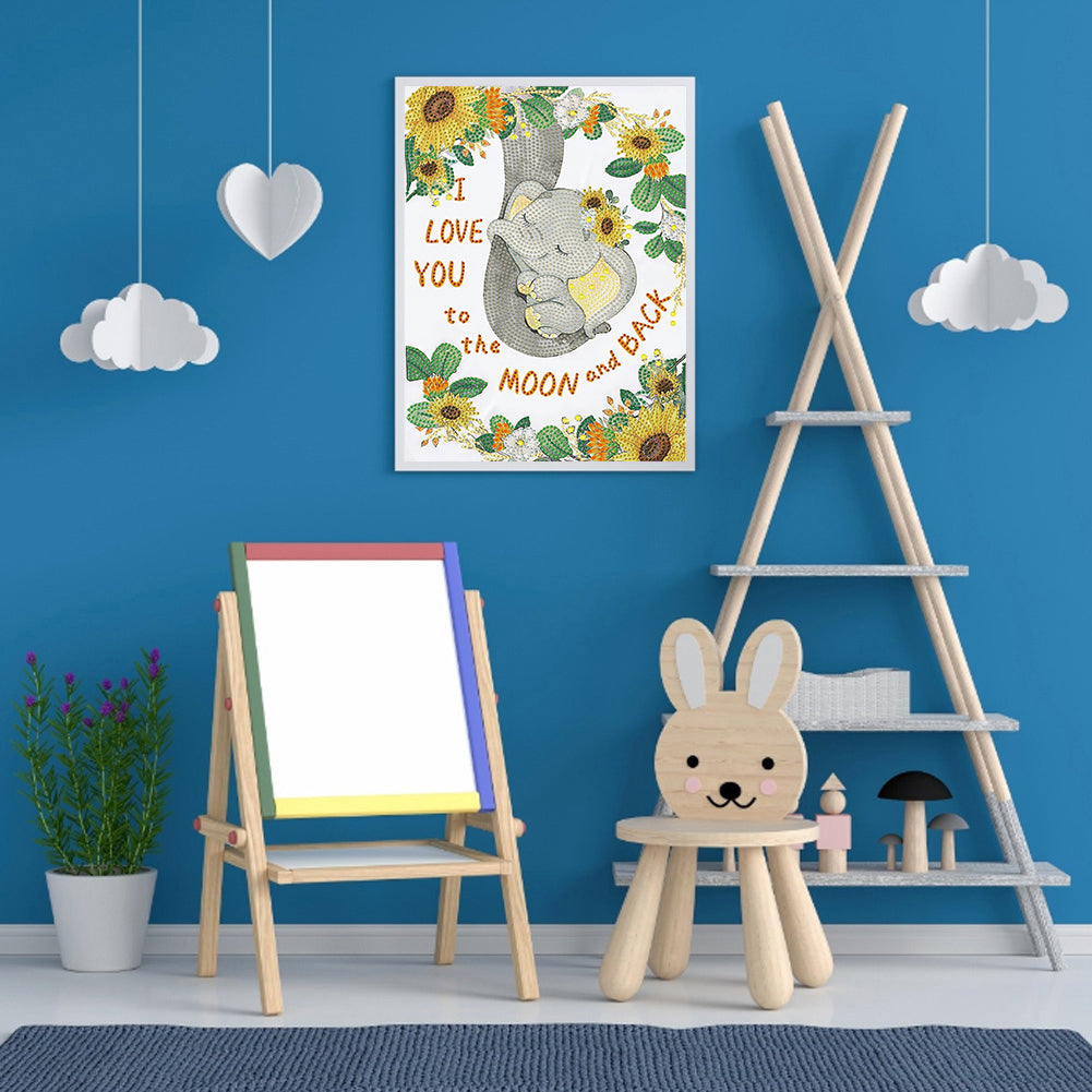 English 30*40CM(Canvas) Special Shaped Drill Diamond Paiting