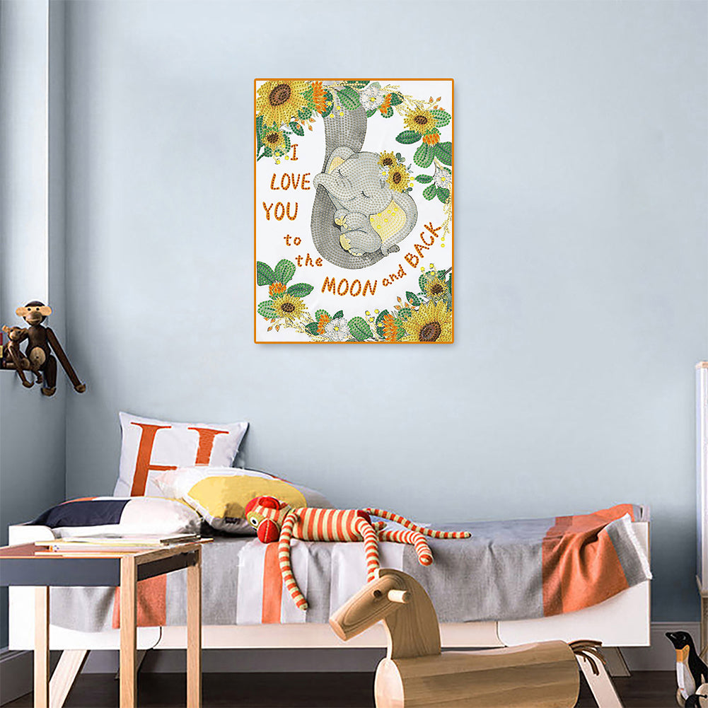 English 30*40CM(Canvas) Special Shaped Drill Diamond Paiting