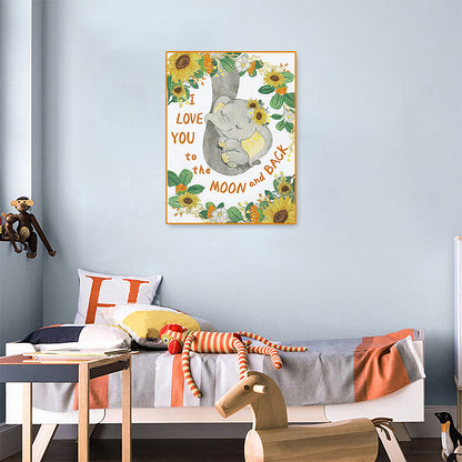 English 30*40CM(Canvas) Special Shaped Drill Diamond Paiting