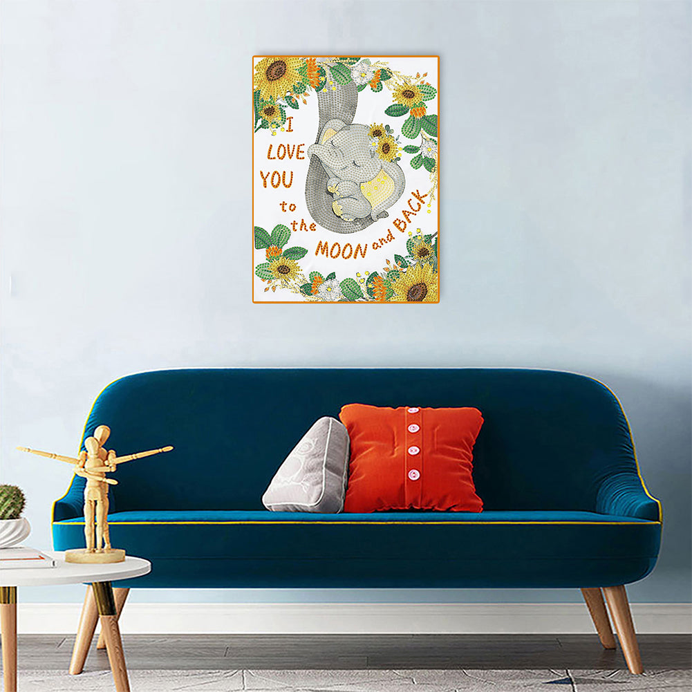 English 30*40CM(Canvas) Special Shaped Drill Diamond Paiting