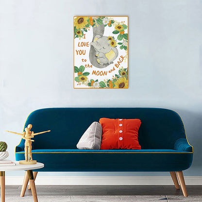 English 30*40CM(Canvas) Special Shaped Drill Diamond Paiting