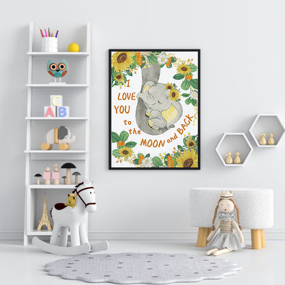 English 30*40CM(Canvas) Special Shaped Drill Diamond Paiting