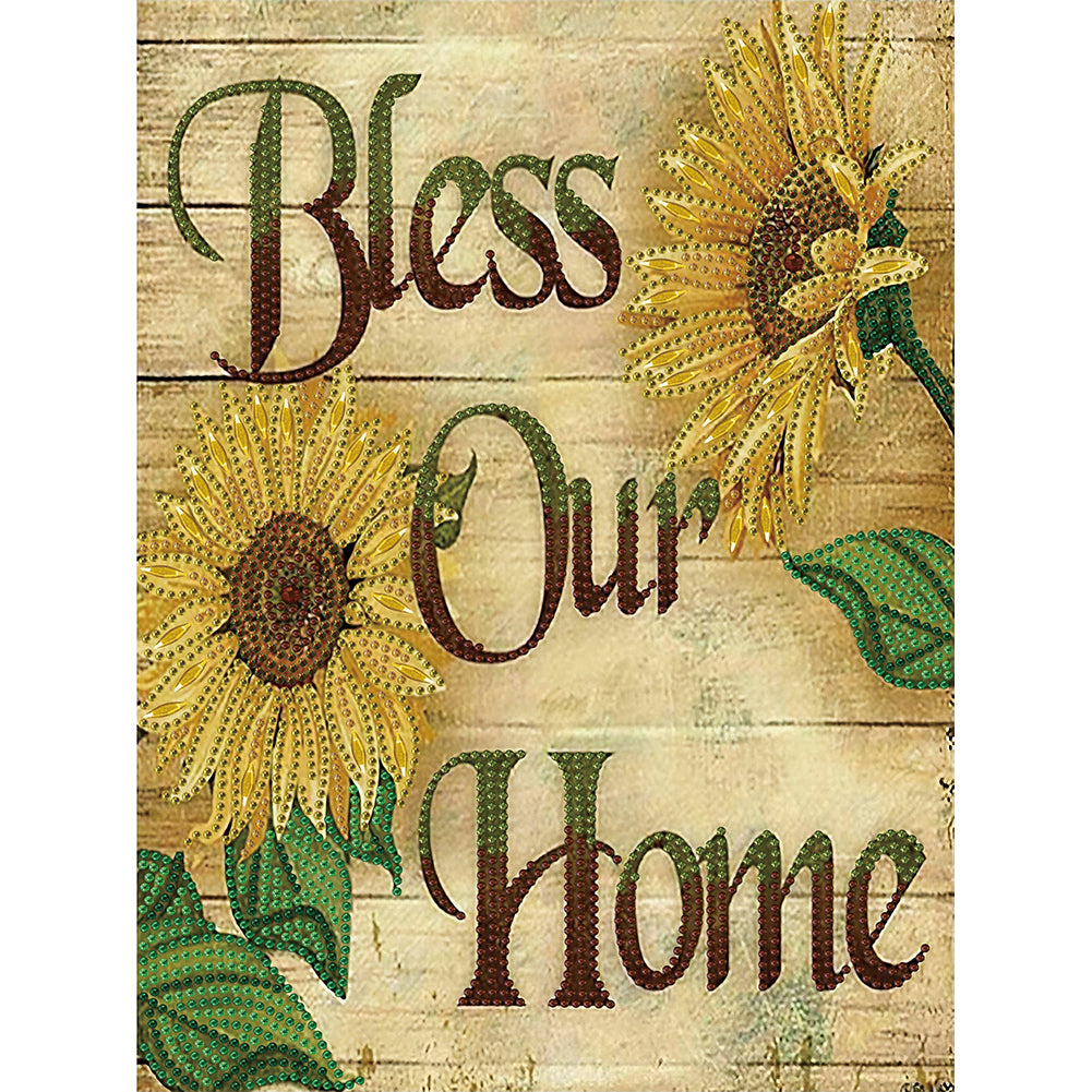 English 30*40CM(Canvas) Special Shaped Drill Diamond Paiting