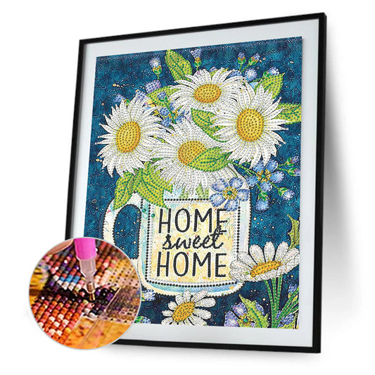 English 30*40CM(Canvas) Special Shaped Drill Diamond Paiting