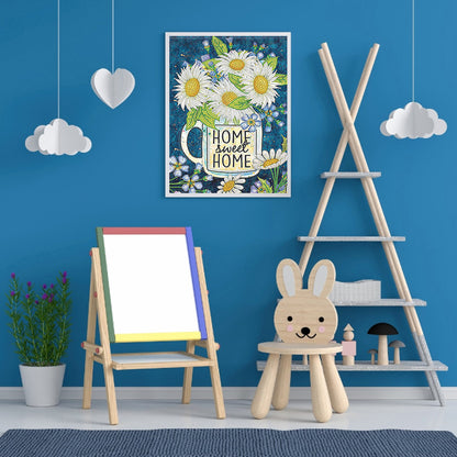 English 30*40CM(Canvas) Special Shaped Drill Diamond Paiting