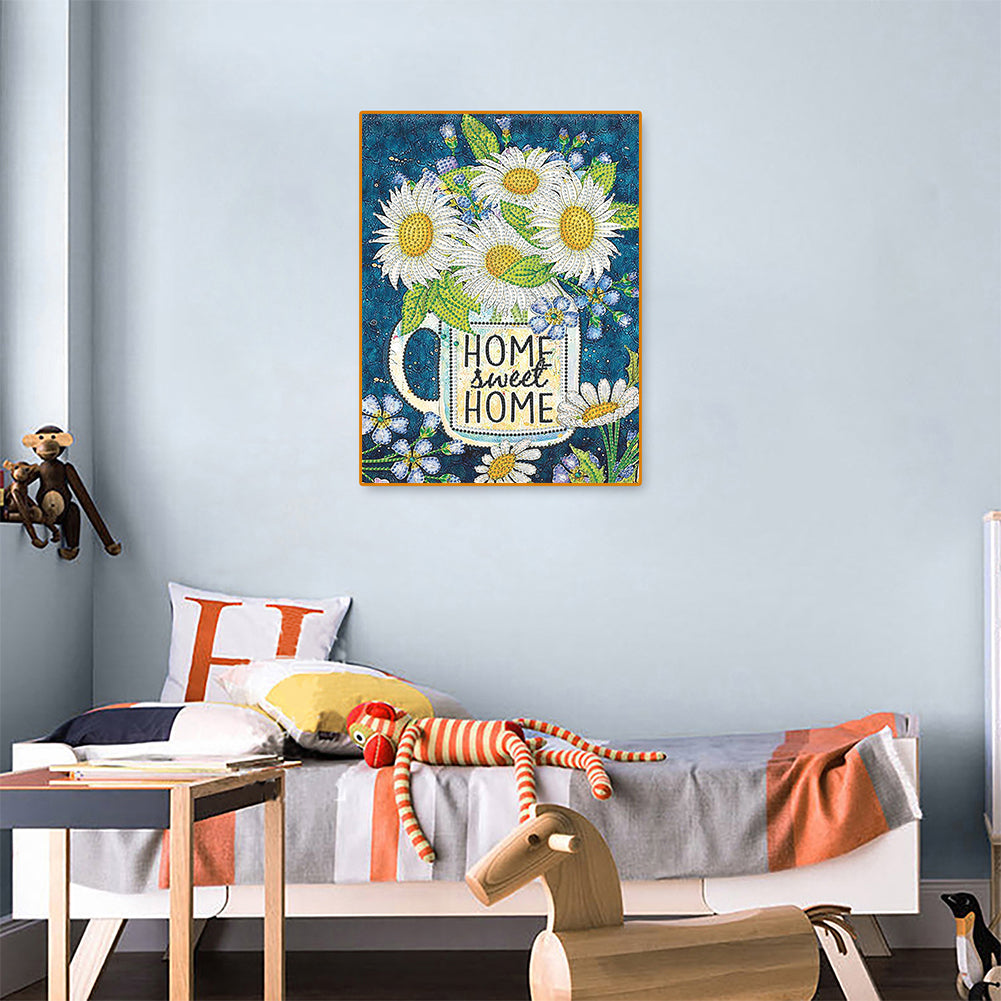 English 30*40CM(Canvas) Special Shaped Drill Diamond Paiting