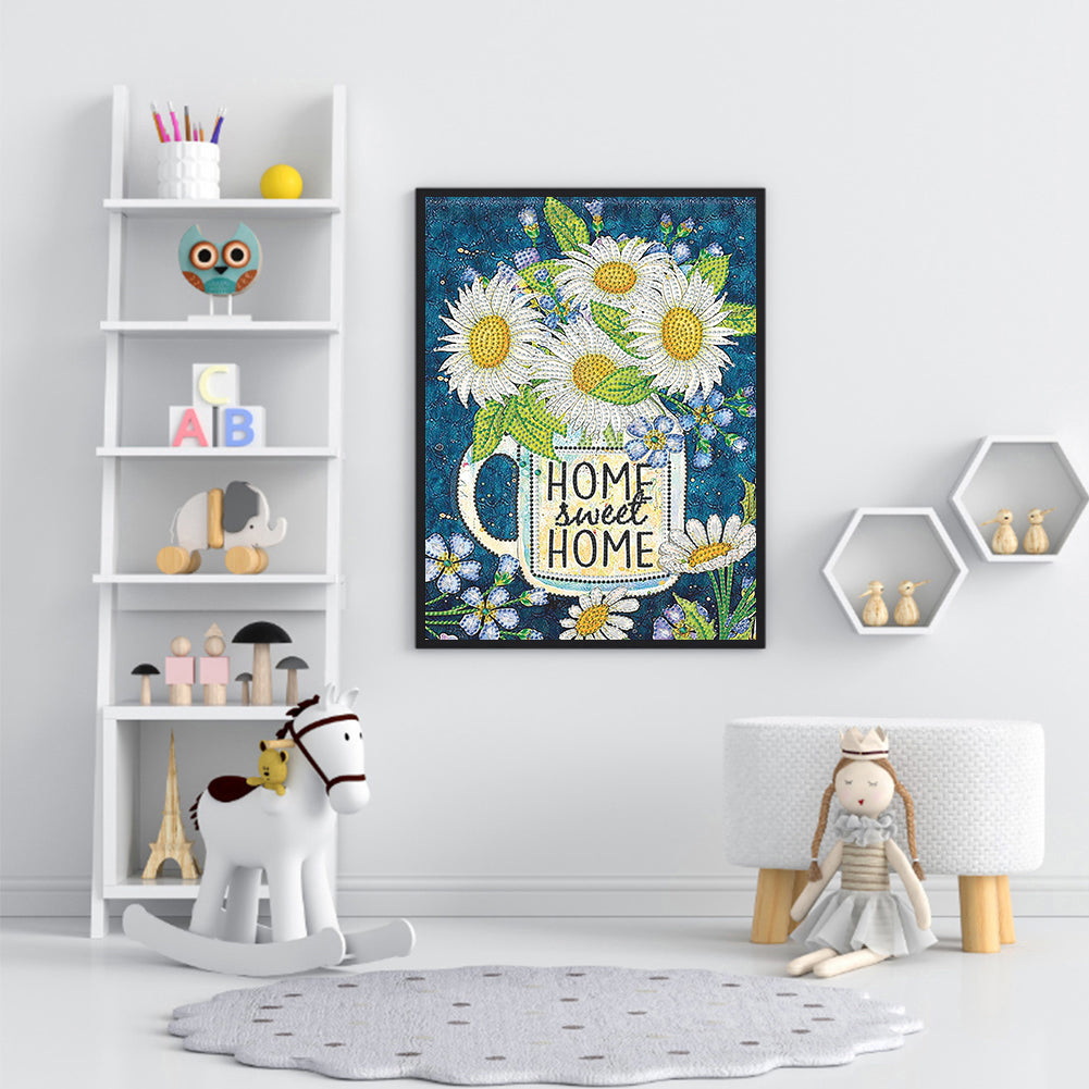 English 30*40CM(Canvas) Special Shaped Drill Diamond Paiting