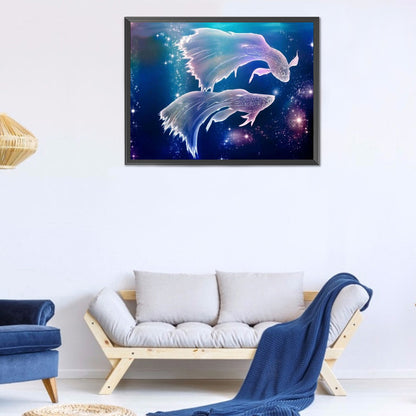 Pisces 40*30CM(Canvas) Full Round Drill Diamond Painting