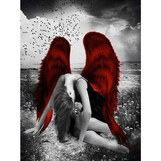 Devil And Angel 40*50CM(Canvas) Full Round Drill Diamond Painting