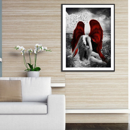 Devil And Angel 40*50CM(Canvas) Full Round Drill Diamond Painting