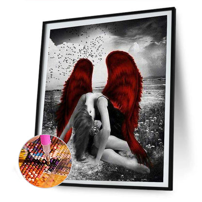Devil And Angel 40*50CM(Canvas) Full Round Drill Diamond Painting