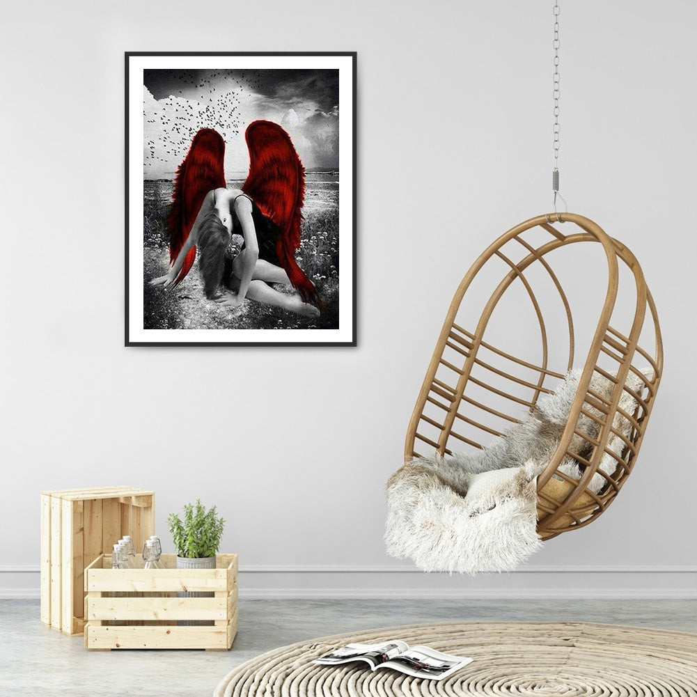 Devil And Angel 40*50CM(Canvas) Full Round Drill Diamond Painting