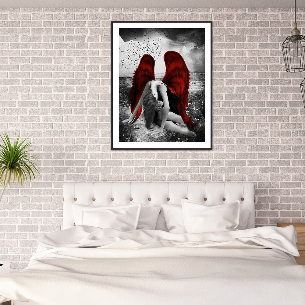 Devil And Angel 40*50CM(Canvas) Full Round Drill Diamond Painting