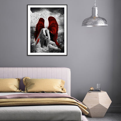 Devil And Angel 40*50CM(Canvas) Full Round Drill Diamond Painting