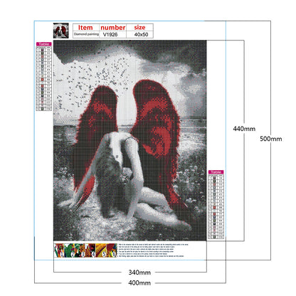 Devil And Angel 40*50CM(Canvas) Full Round Drill Diamond Painting