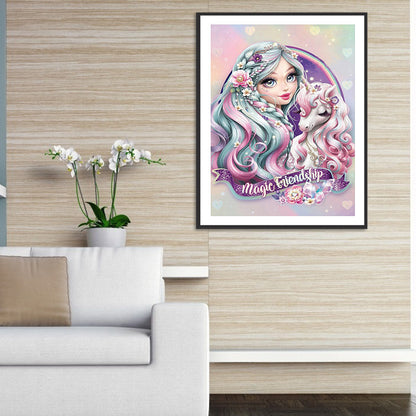 Unicorn Princess 40*50CM(Canvas) Full Round Drill Diamond Painting