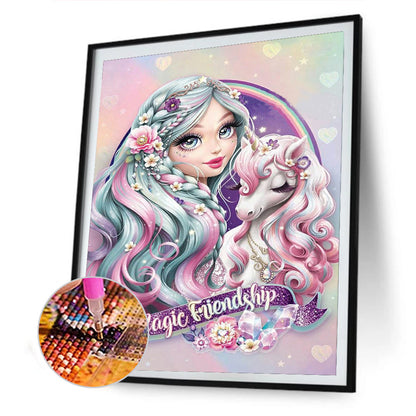 Unicorn Princess 40*50CM(Canvas) Full Round Drill Diamond Painting