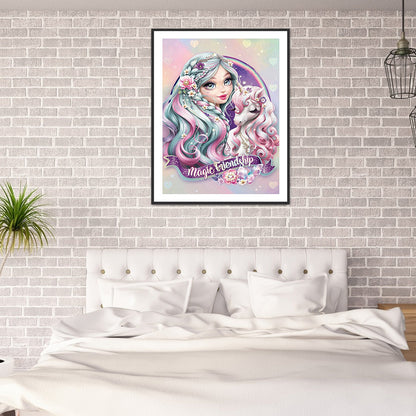 Unicorn Princess 40*50CM(Canvas) Full Round Drill Diamond Painting