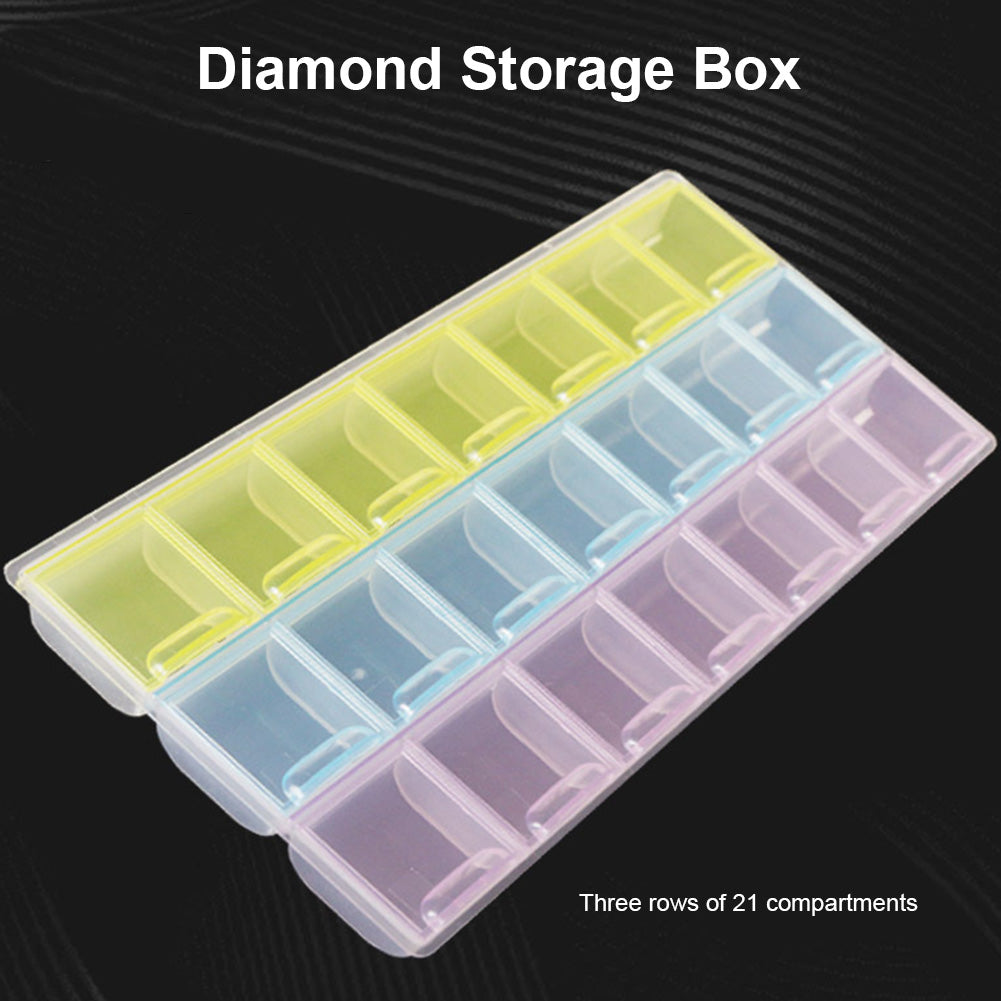 Nail Art Storage Box Diamond Painting Crystal Beads Organizer Holder Case