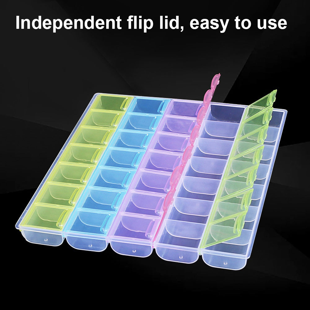 Nail Art Storage Box Diamond Painting Crystal Beads Organizer Holder Case