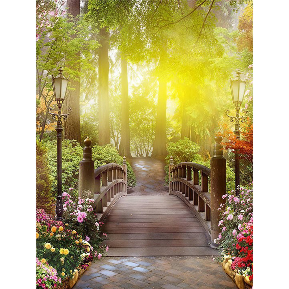 Chunyi Shallow Bridge 40*50CM(Canvas) Full Round Drill Diamond Painting