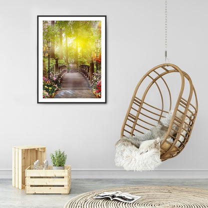 Chunyi Shallow Bridge 40*50CM(Canvas) Full Round Drill Diamond Painting