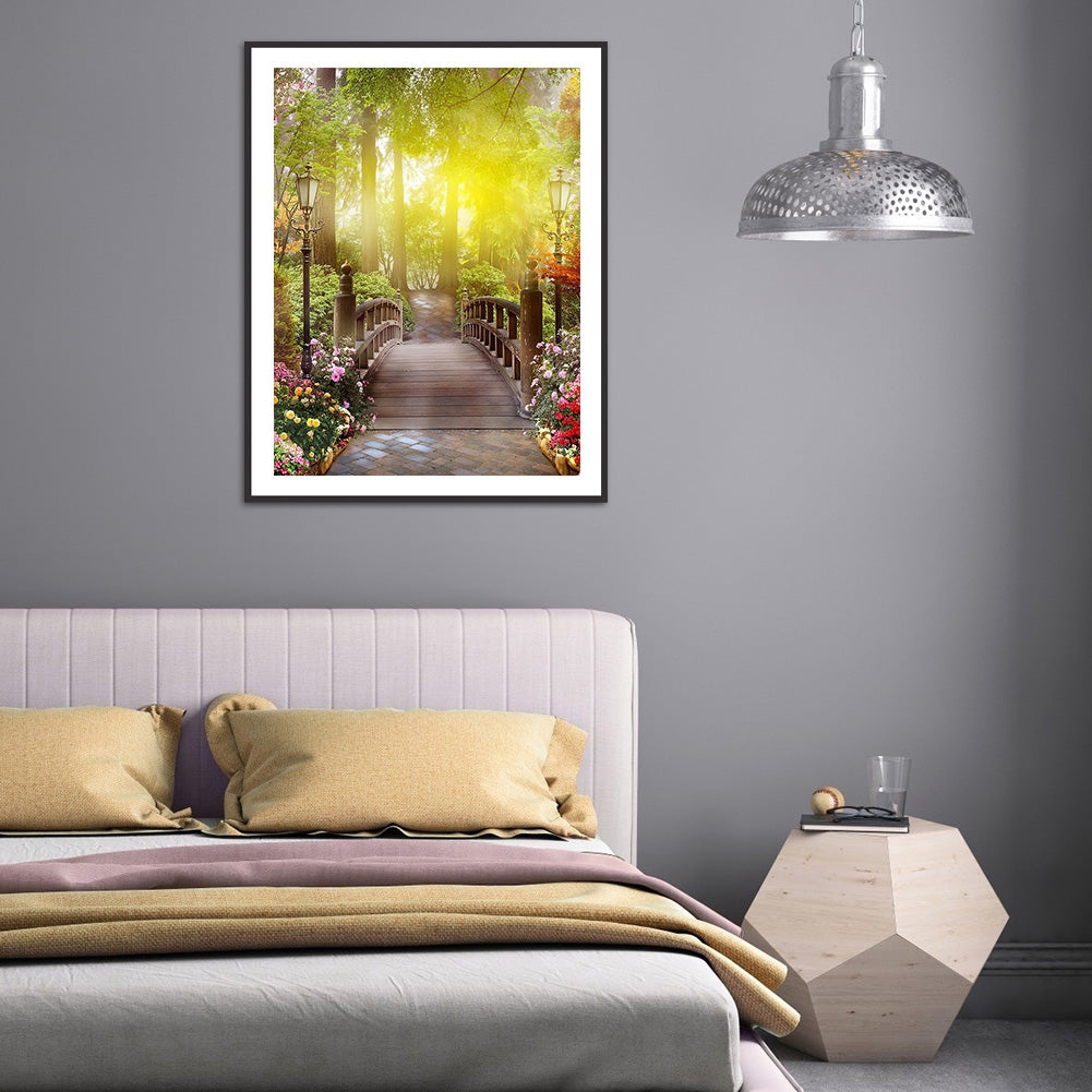 Chunyi Shallow Bridge 40*50CM(Canvas) Full Round Drill Diamond Painting