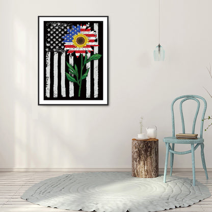 Sunflower 30*40CM(Canvas) Special Shaped Drill Diamond Paiting