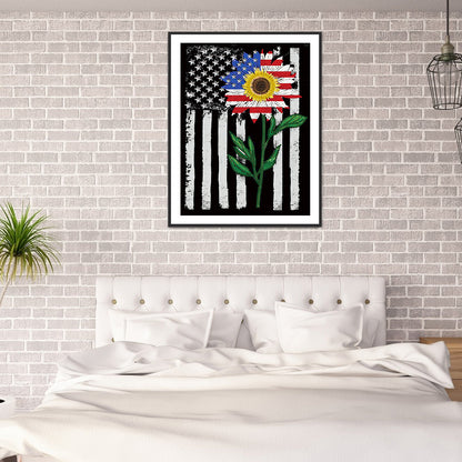 Sunflower 30*40CM(Canvas) Special Shaped Drill Diamond Paiting