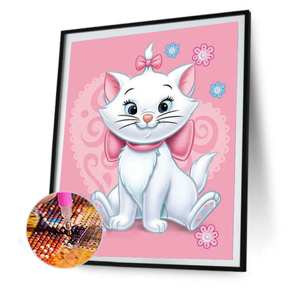 Cat 30*40CM(Canvas) Full Round Drill Diamond Painting