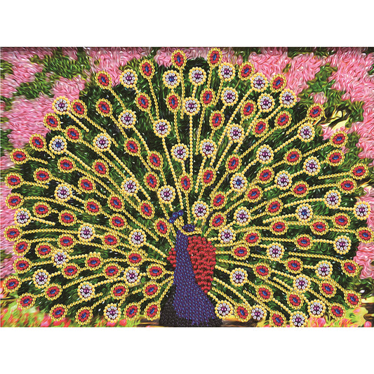 Peacock 40*30CM(Canvas) Special Shaped Drill Diamond Paiting