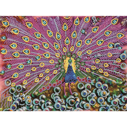 Peacock 40*30CM(Canvas) Special Shaped Drill Diamond Paiting