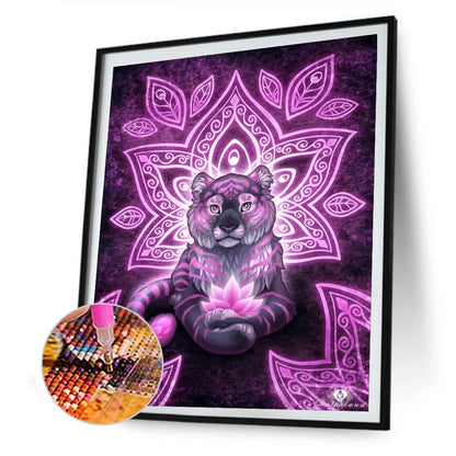 Tiger 30*40CM(Canvas) Full Round Drill Diamond Painting