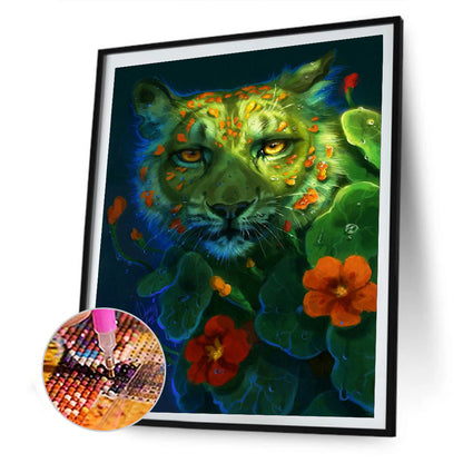 Tiger 30*40CM(Canvas) Full Round Drill Diamond Painting