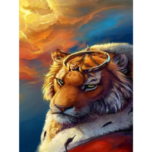 Tiger 30*40CM(Canvas) Full Round Drill Diamond Painting