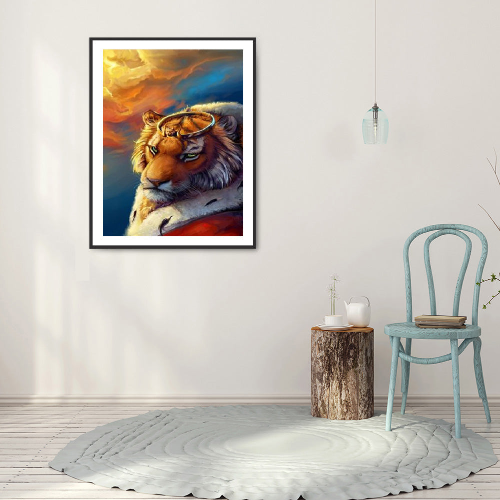 Tiger 30*40CM(Canvas) Full Round Drill Diamond Painting