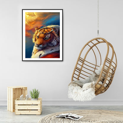 Tiger 30*40CM(Canvas) Full Round Drill Diamond Painting