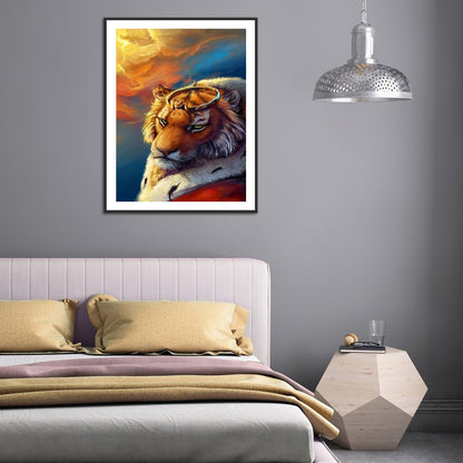 Tiger 30*40CM(Canvas) Full Round Drill Diamond Painting