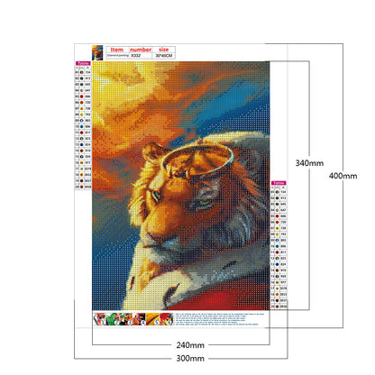 Tiger 30*40CM(Canvas) Full Round Drill Diamond Painting