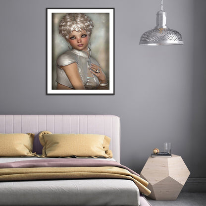 Girl 30*40CM(Canvas) Full Round Drill Diamond Painting