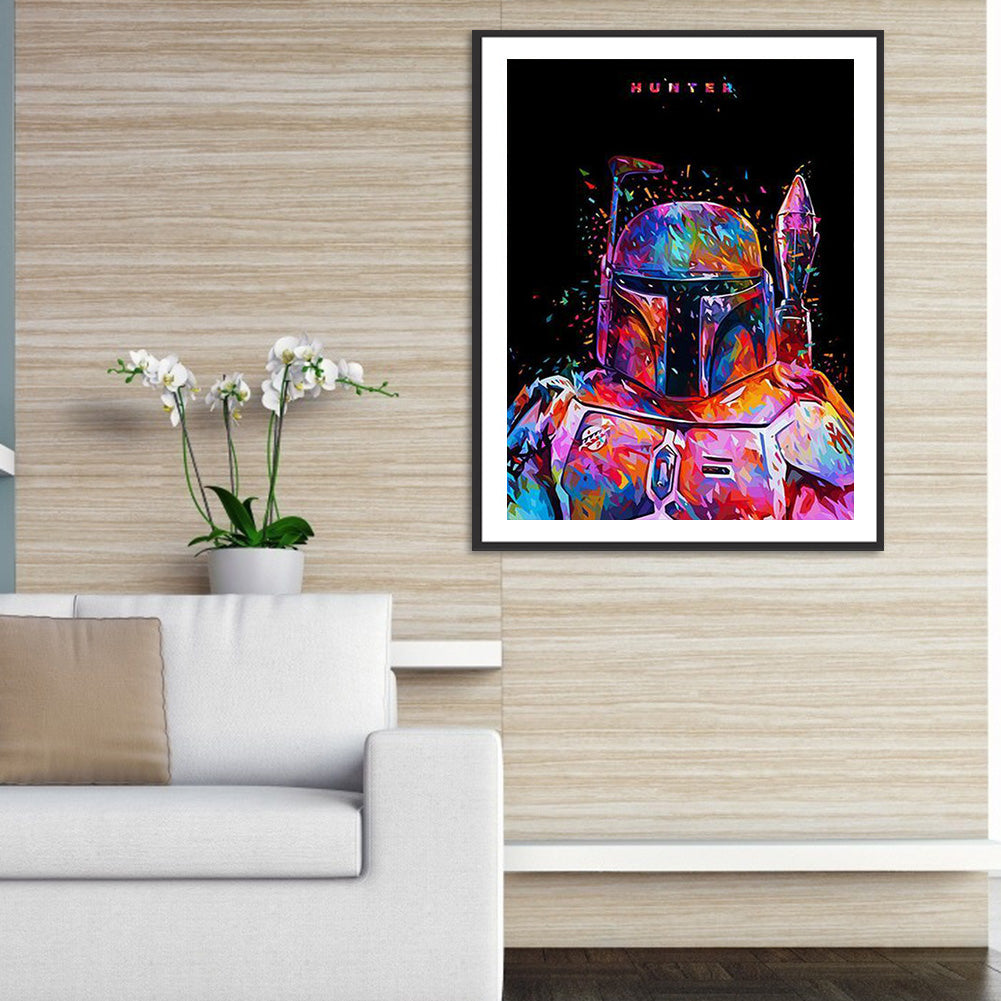 Star Wars - Boba Fett 30*40CM(Canvas) Full Round Drill Diamond Painting