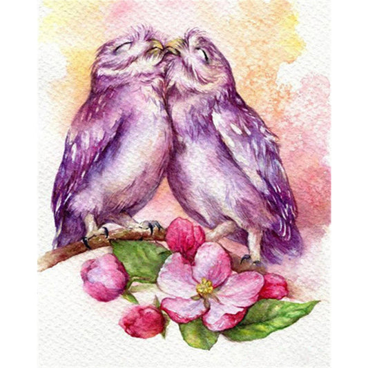 Couple Owl - Full Square Drill Diamond Painting 40*50CM