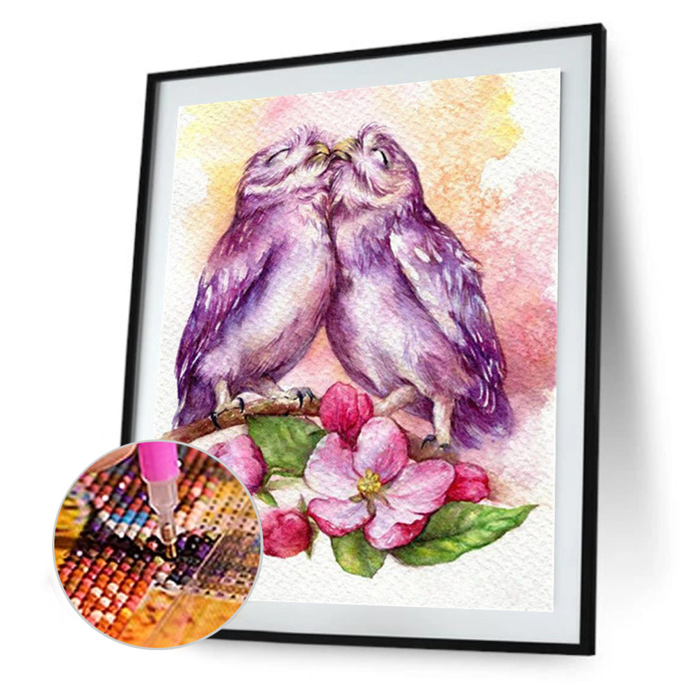 Couple Owl - Full Square Drill Diamond Painting 40*50CM