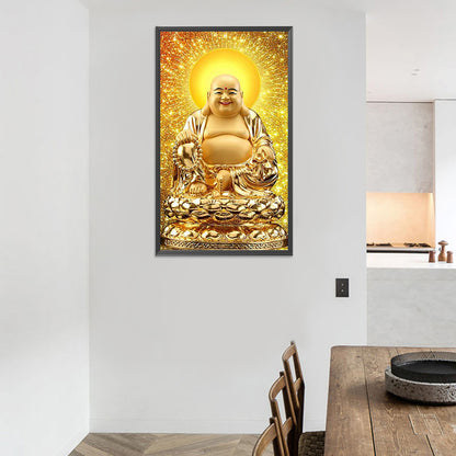 Buddha'S Light Shines 40*70CM(Canvas) Full Round Drill Diamond Painting