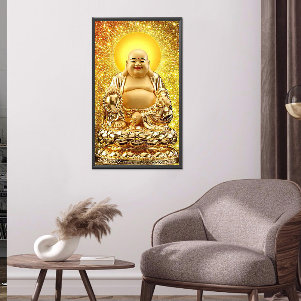 Buddha'S Light Shines 40*70CM(Canvas) Full Round Drill Diamond Painting