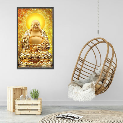 Buddha'S Light Shines 40*70CM(Canvas) Full Round Drill Diamond Painting