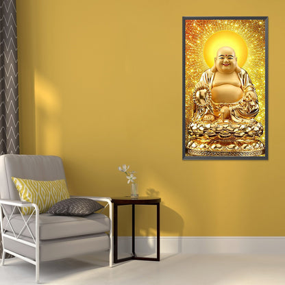 Buddha'S Light Shines 40*70CM(Canvas) Full Round Drill Diamond Painting
