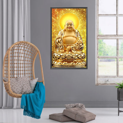 Buddha'S Light Shines 40*70CM(Canvas) Full Round Drill Diamond Painting
