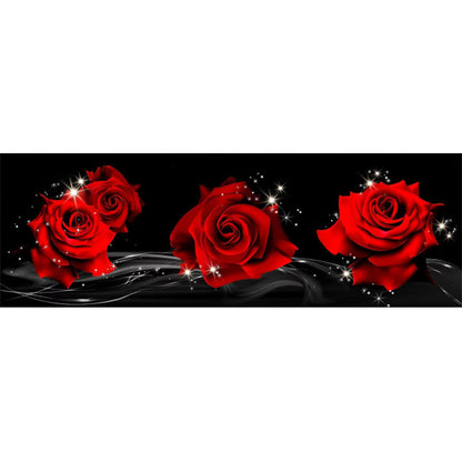 Romantic Rose 90*30CM(Canvas) Full Round Drill Diamond Painting