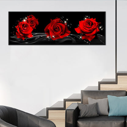 Romantic Rose 90*30CM(Canvas) Full Round Drill Diamond Painting